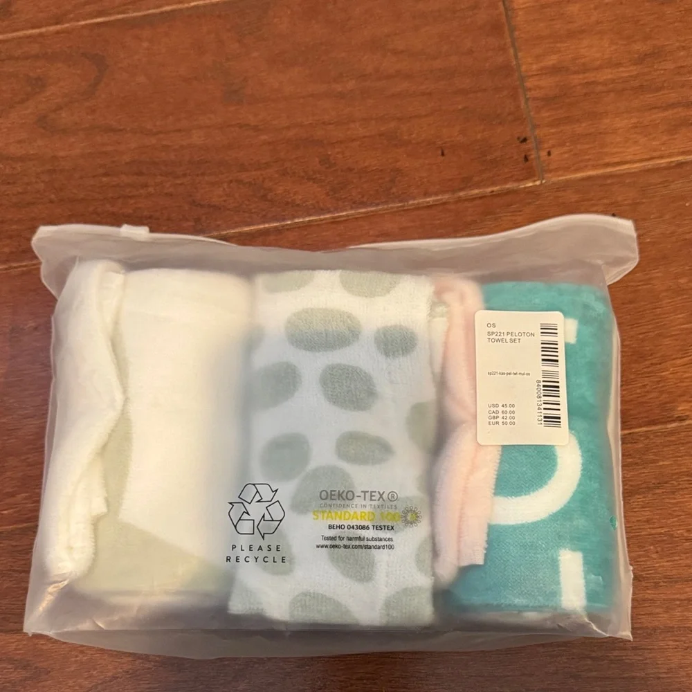 Peloton x Kassatex Towel Set 3 towels NEW